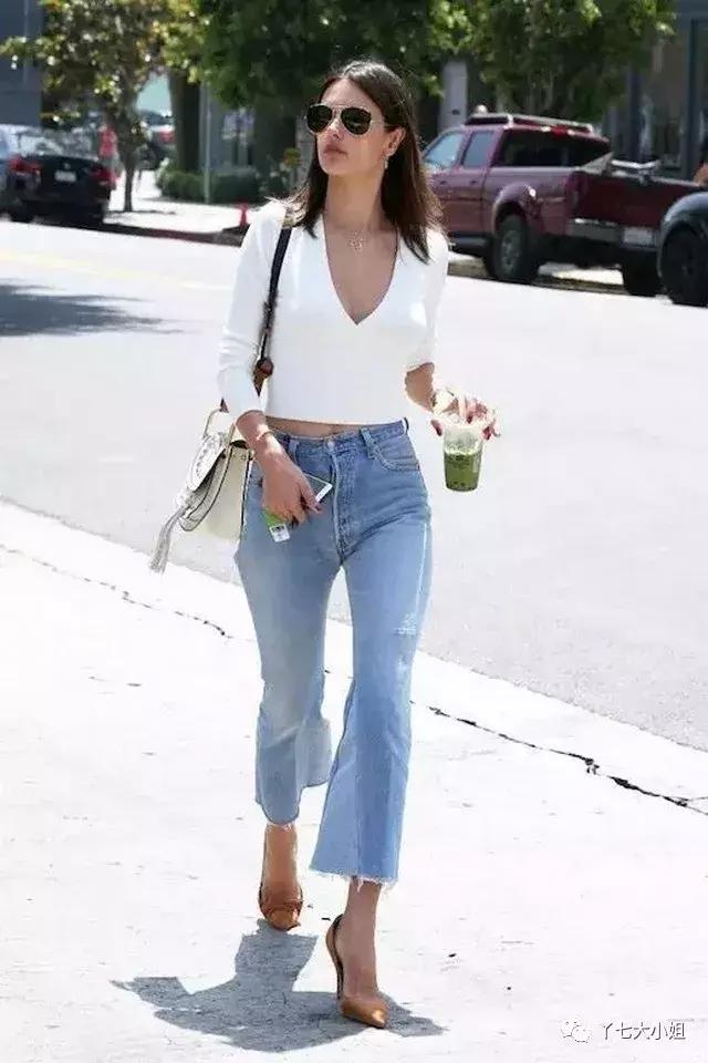 粗跟低帮高跟鞋怎么搭配裤子，气场超强的时髦组合