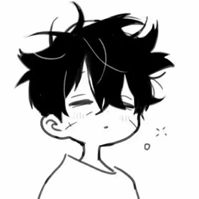 祁宋  风格日系黑白二次元动漫情头，微信头像，祁宋  风格日系黑白二次元动漫情头（黑白动漫情头）