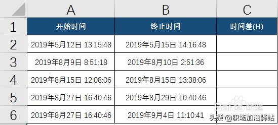 excel表格一列自动求差，Excel表格怎么自动求差（EXCEL内输入起始时间）