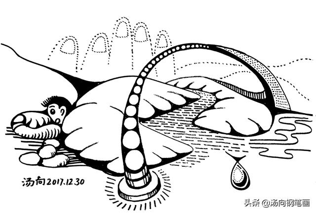 如何画钢笔简笔画，钢笔怎么画简笔画简单又漂亮（零基础真的可以学钢笔画）