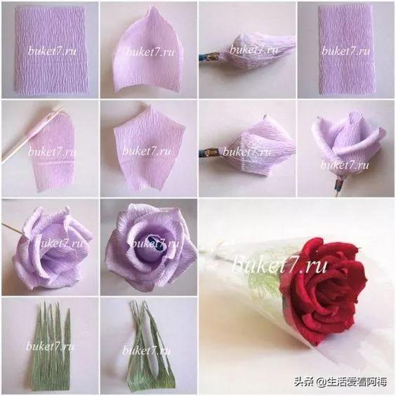 diy玫瑰花的做法，diy玫瑰花的做法简单（用纸藤DIY了一束玫瑰花送自己）