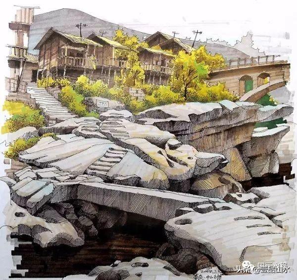 彩绘风景，彩绘风景图片简单 初学者（夏克梁的水彩手绘风景作品欣赏）