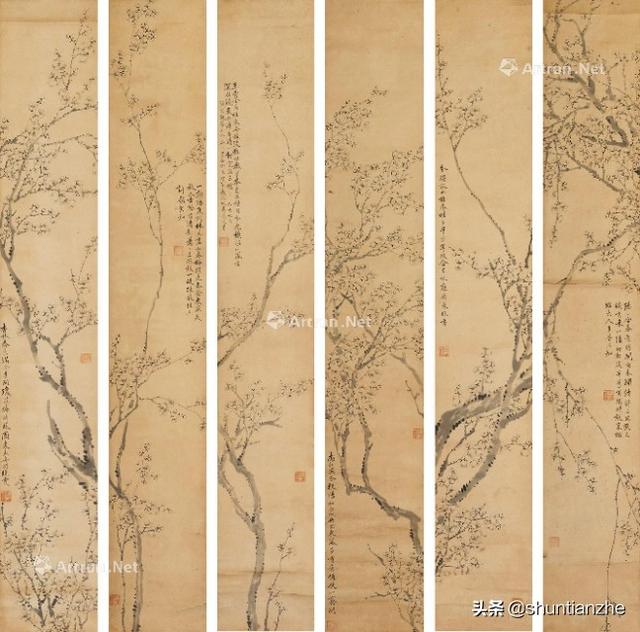 写意梅花100种画法，构图一百例，学完够用了