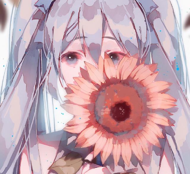 双马尾，微信头像，双马尾（这位画师大佬的初音太适合当头像了）