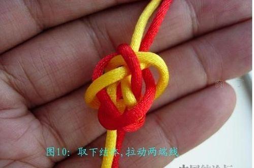 纽扣结收尾编法，纽扣结收尾编法视频（中国结双线大钮扣结编法）