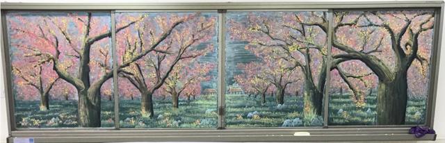 一步一步教你画长城，怎么画长城（他用粉笔在黑板上画出了万里长城、十里桃林还有清明上河图）