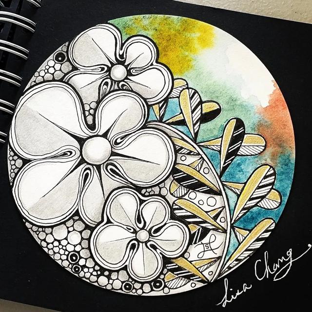 用圆规画出的精美图案，怎样用圆规画好看的图案（画出简单有创意的装饰禅绕画）