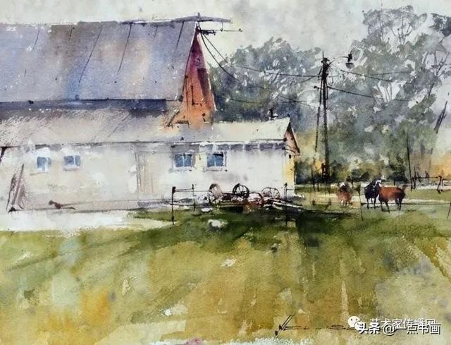 画画图片大全风景，画画图片风景（这美美的100幅水彩风景画）