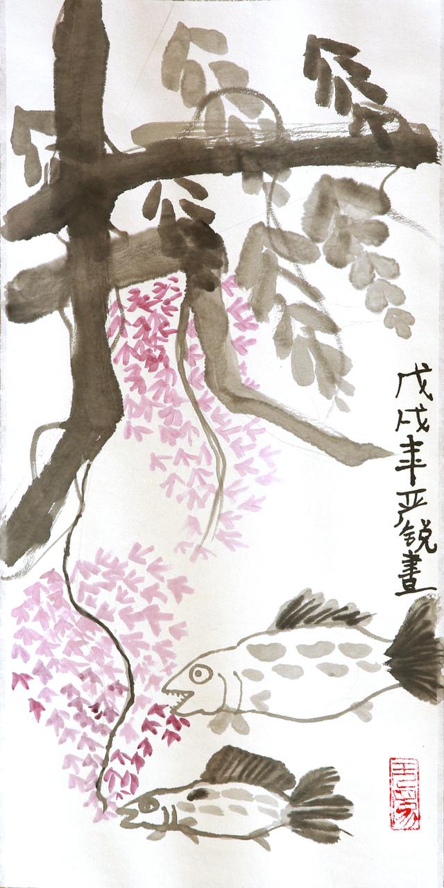 荷花池简笔画，荷花池简笔画手绘（美丽云浮——2020年云浮市庆祝六一儿童节少儿书画作品展）