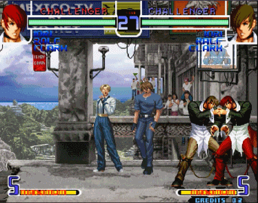 拳皇97连续技，拳皇97特瑞最快通关（经典街机《拳皇》1P和2P一起摇大招）