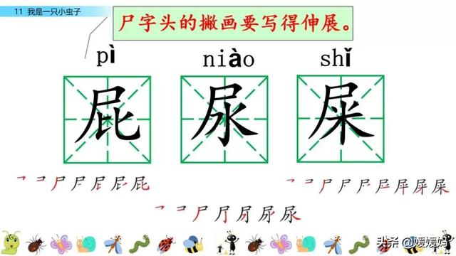 呀组词，呀的多音字组词（二年级下册语文课文11《我是一只小虫子》图文详解及同步练习）