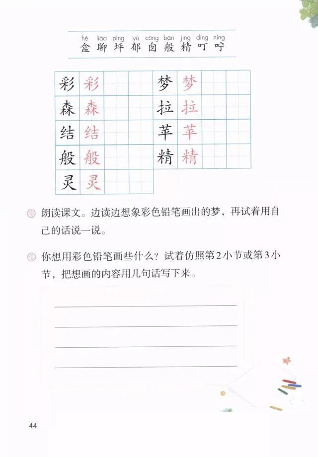 森可以组什么词，森可以组什么词语（部编版二年级下册语文第8课《彩色的梦》知识点+同步练习）