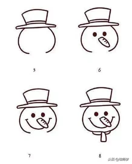 如何画简笔画小雪人，如何画简笔画小雪人的画法（冬天的雪人简笔画教程图解）