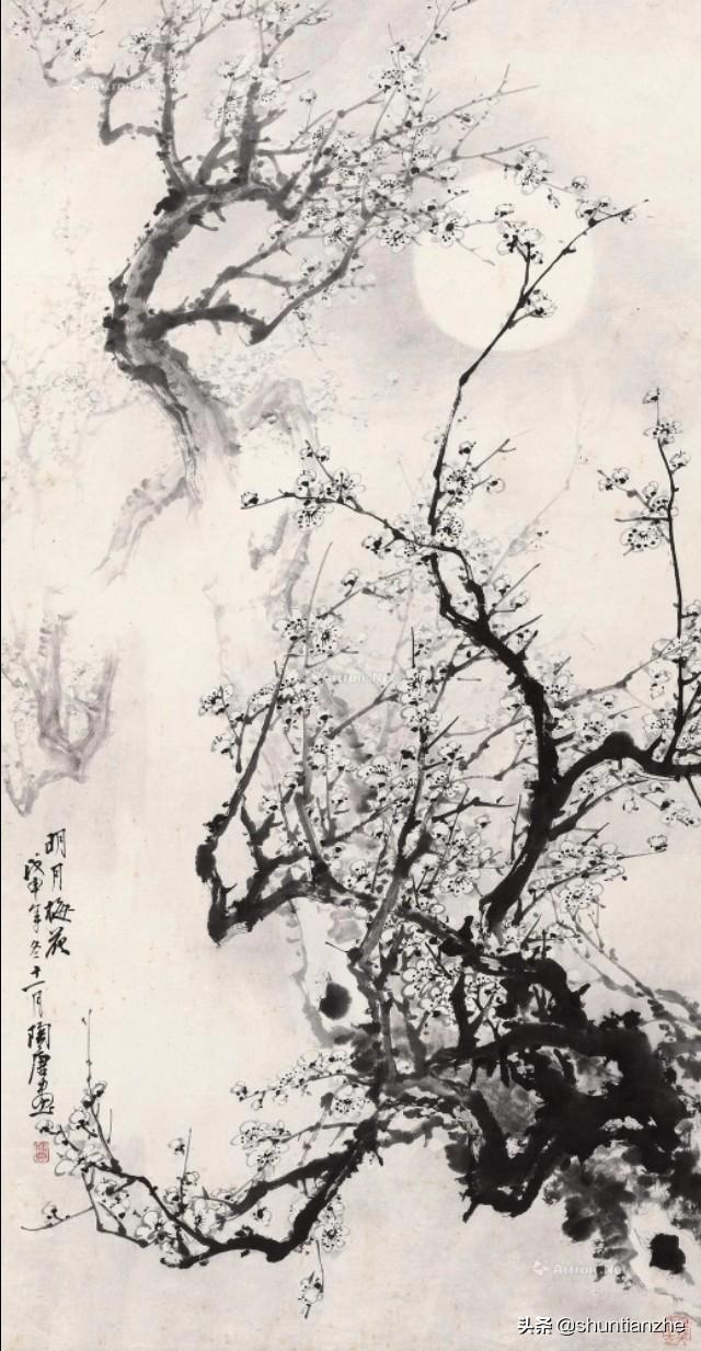 写意梅花100种画法，构图一百例，学完够用了