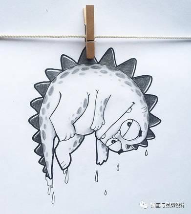 小恐龙怎么画，恐龙怎么画简单又好看（创意手绘丨他画出一只很有戏的小恐龙）
