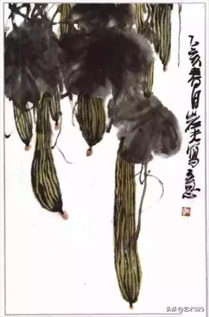 丝瓜喜欢阴还是阳，丝瓜苗喜阳还是阴（一教就会，国画丝瓜的写意画法）