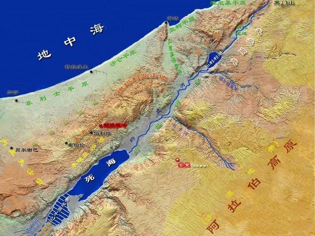 死海位置 地理位置图片