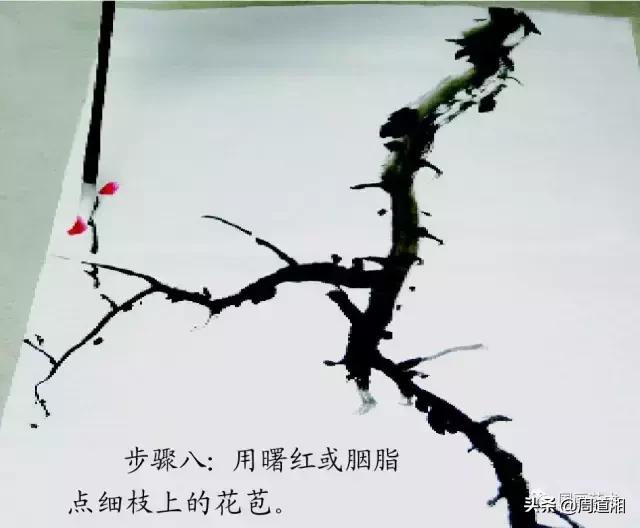 梅花13怎么手绘画，教梅花13怎么画（国画入门教程——梅花的画法）