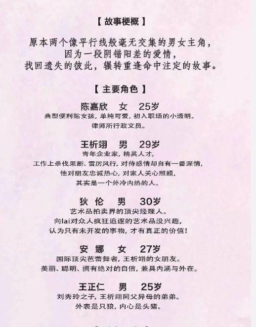 命中注定我爱你演员表，《命中注定我爱你》全部演员的演员表（《命中注定我爱你》开机）