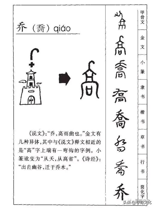 乔加偏旁组新字，乔加偏旁组词（乔-汉字的艺术与中华姓氏文化荀卿庠整理）