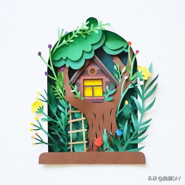 立体手工作品,立体手工小动物做法(梦幻般的立体剪纸手工)