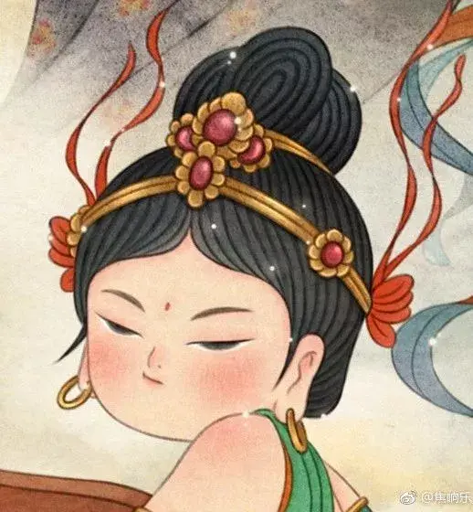 又胖又萌又可爱的图片，胖胖可爱的呆萌情侣头像微信（把千寻、周迅画成圆脸美人）