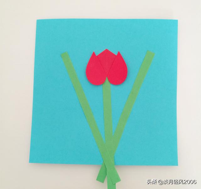花朵手工粘贴画，花朵手工（一学就会的简单贴画教程）