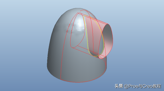如何用creo画球体，creo怎么画圆锥体（Proe曲面建模创建球形把手）