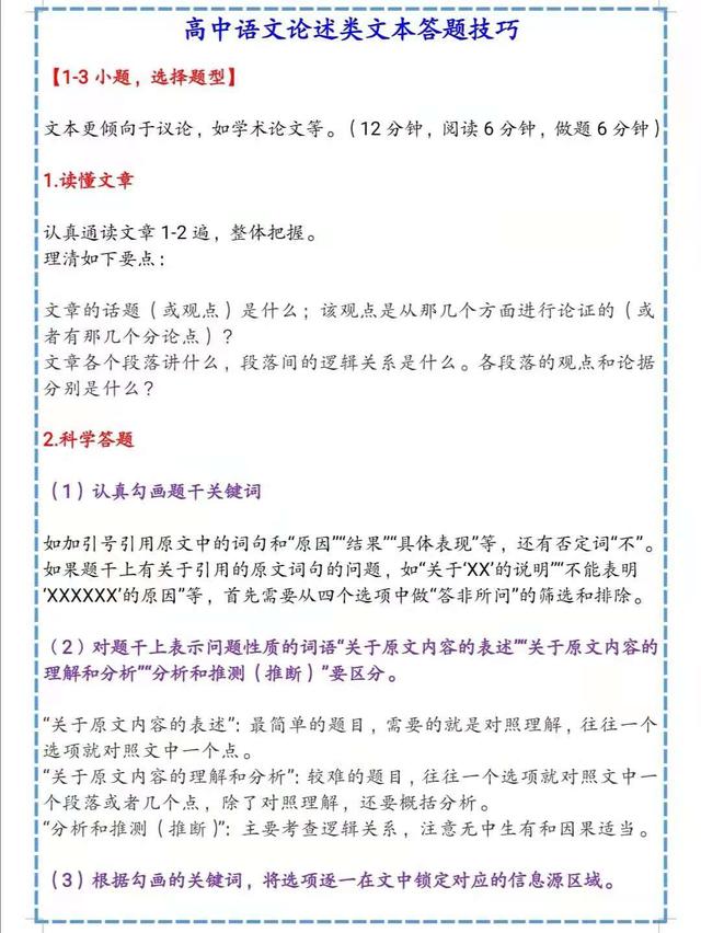论述题怎么答模板，考研政治主观题答题技巧及模板汇总（高中语文：论述类文本阅读）