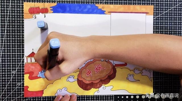 中秋节的手抄报怎么画，中秋节的手抄报怎么画 一等奖（中秋节主题手抄报模板）