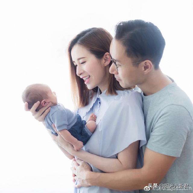 TVB最美女配520官宣产子，甜晒一家三口合影，豪门老公亲自剪脐带