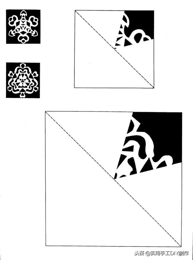 100种剪纸窗花教程图解，窗花剪纸教程图解（40多种雪花窗花剪纸图案）