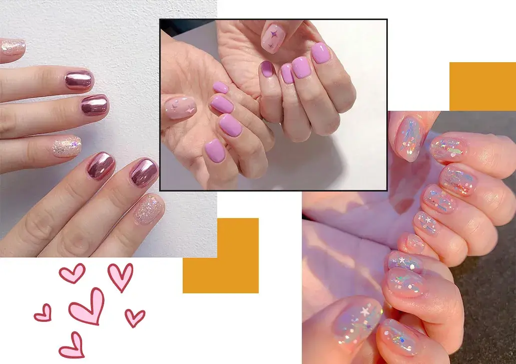 夏天指甲颜色大全图片流行，夏天显白指甲（够仙够清爽最重要是显手白）