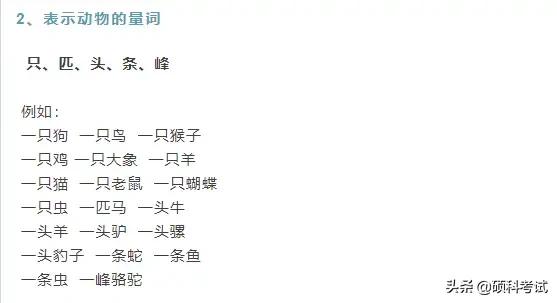 什么叫量词，语文什么叫量词（小学1~6年级语文基础知识）