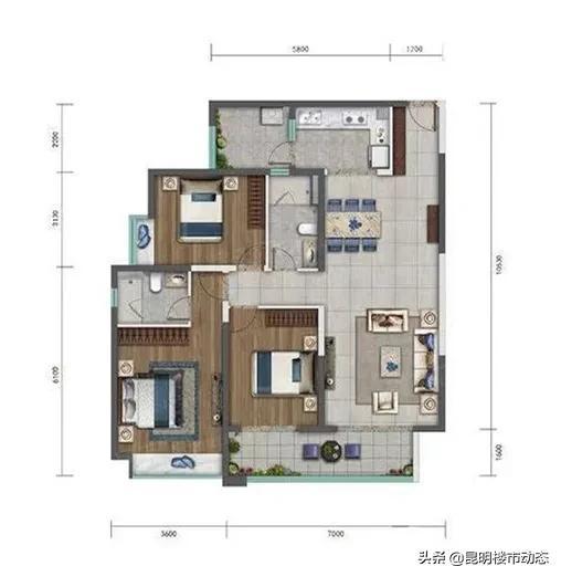 3室2厅2卫最佳户型图，3室2厅2卫最佳户型图138平（同样是三房两卫）