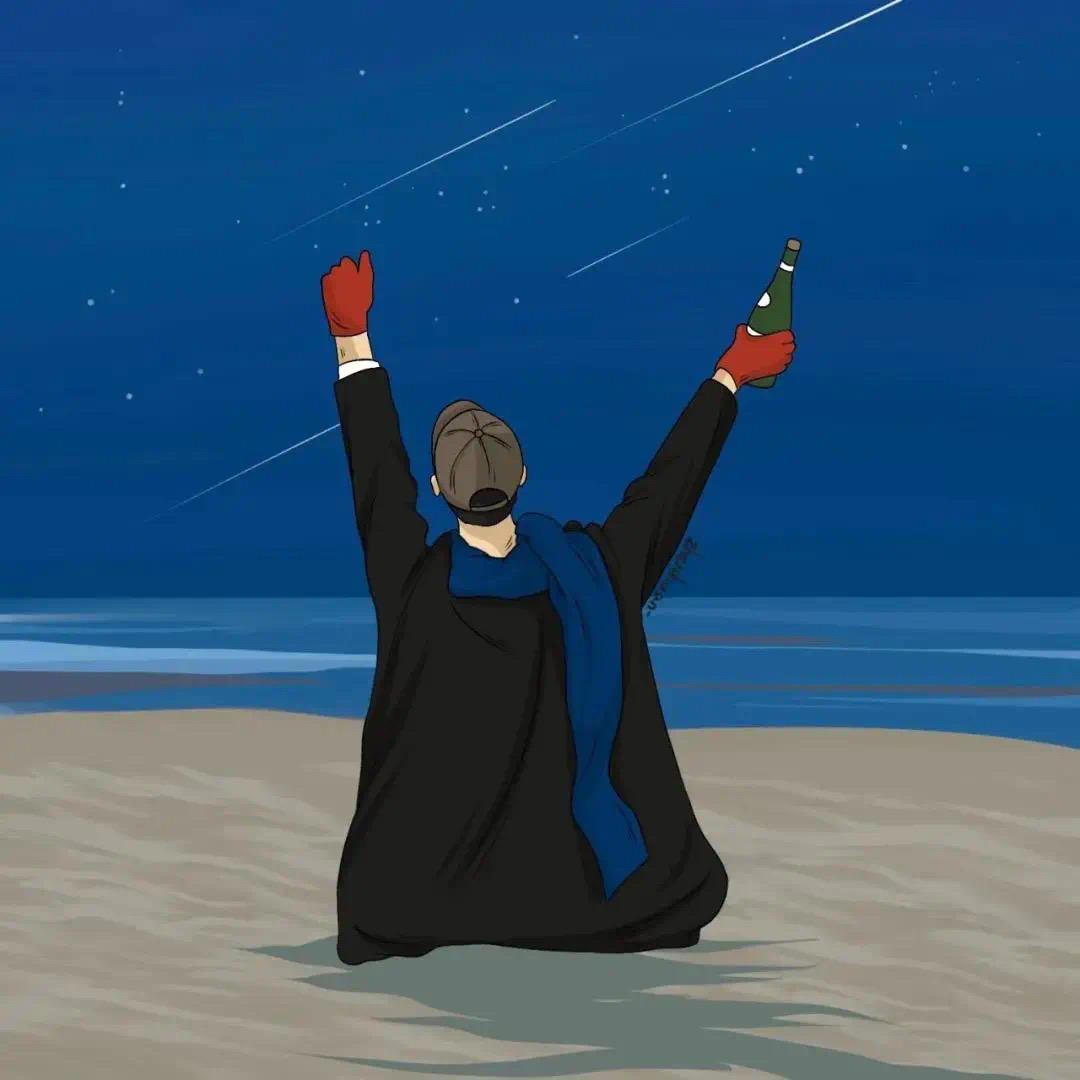 超酷CP情头♡撒拉黑哟，微信头像，超酷CP情头♡撒拉黑哟（抖音热门手绘情侣头像）