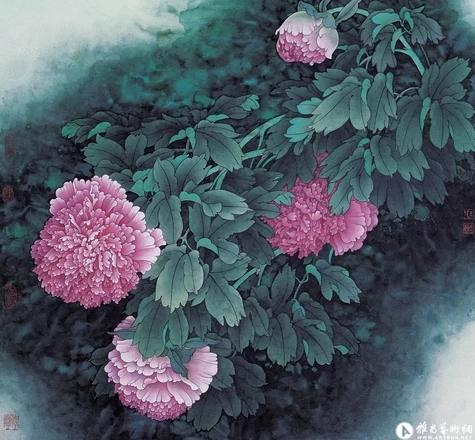 王天胜国画精品欣赏，现代工笔画院院长王天胜作品