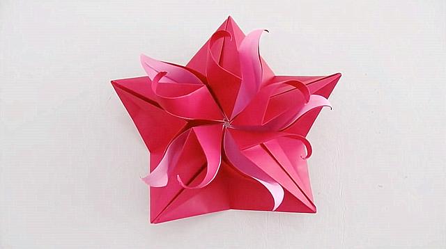 怎么用折星星的纸做其他东西，DIY五角星纸花的方法