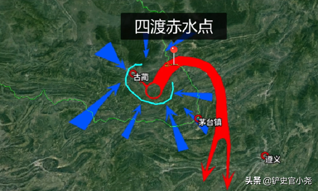 四渡赤水路线图，四渡赤水路线动画演示（毛主席的四渡赤水究竟有多牛）