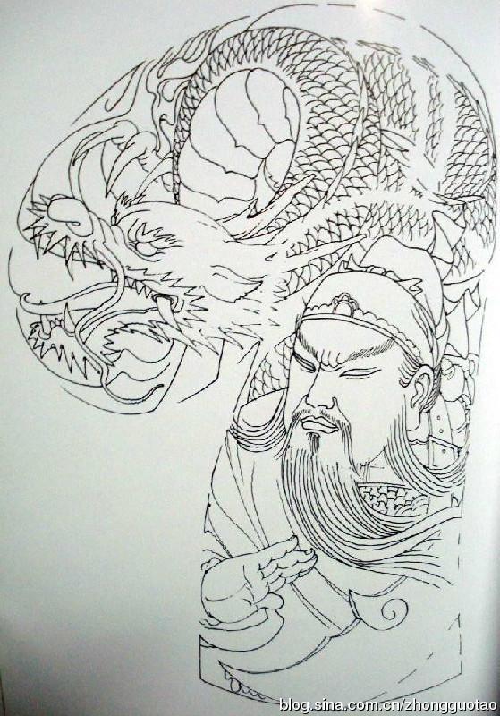 Q版可爱的关羽如何画，关羽简笔画可爱（人物白描：关公关云长）