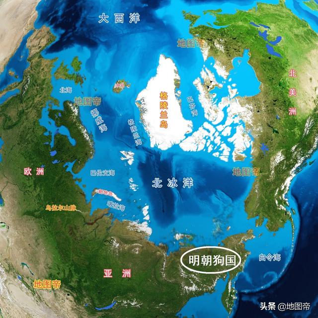 中国和俄罗斯地图，中国和俄罗斯地图全图高清版（明朝地图亚洲东北部有个狗国）