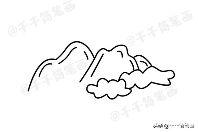 山怎么画简单好看，画山教程简单易学（风景简笔画教程：教你画山峰画）