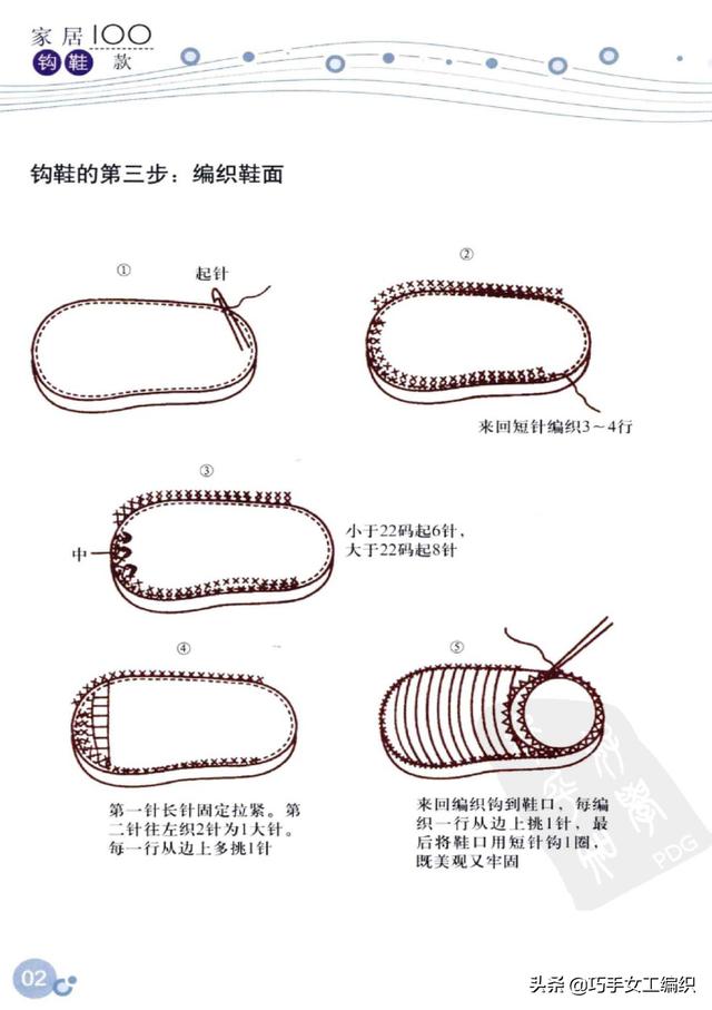 鞋子的钩法介绍，鞋子的钩法介绍图解（手工毛线拖鞋）