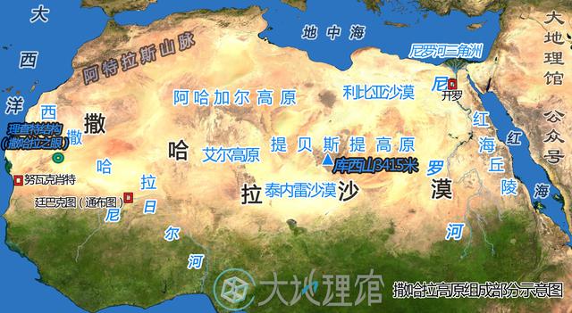 撒哈拉沙漠地图，撒哈拉大沙漠（撒哈拉，不只是一片沙漠！）