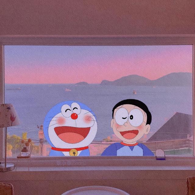 哆啦A梦情侣头像，哆啦a梦情侣头像 配对微信（哆啦A梦朋友圈背景图）