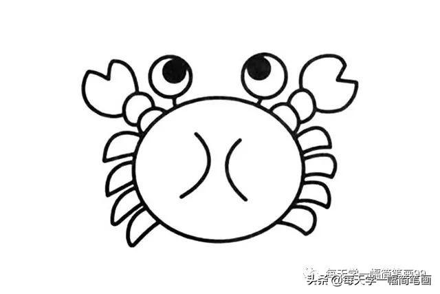 简笔画花生的画法，花生的简笔画图片大全 画法（每天学一幅简笔画--螃蟹简笔画的画法图片大全）