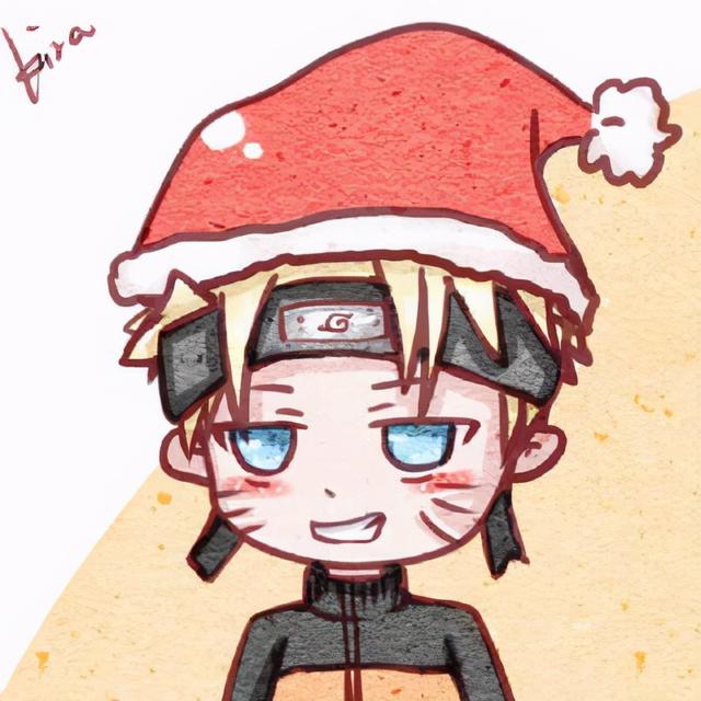 #火影忍者 我爱罗，微信头像，#火影忍者 我爱罗（火影圣诞头像：全员戴上圣诞帽）