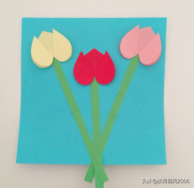 花朵手工粘贴画，花朵手工（一学就会的简单贴画教程）