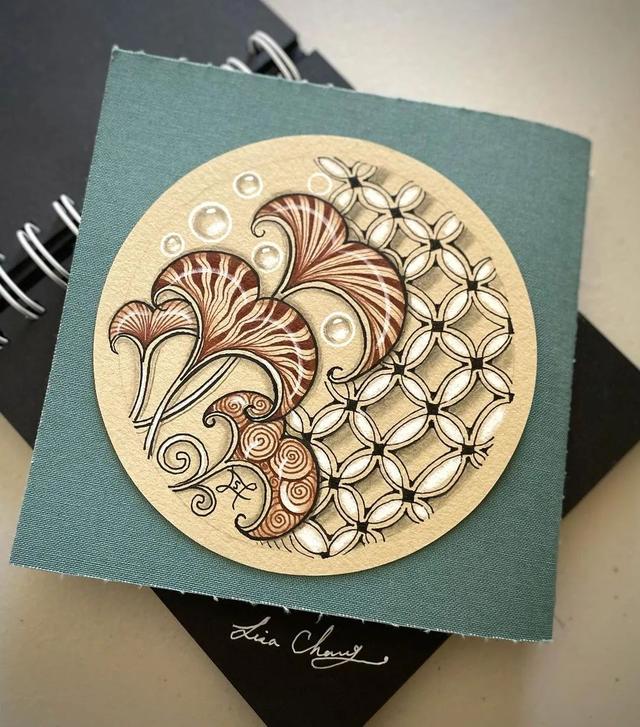 用圆规画出的精美图案，怎样用圆规画好看的图案（画出简单有创意的装饰禅绕画）