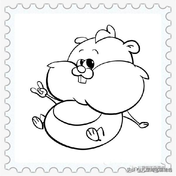 仓鼠简笔画怎么画  仓鼠的画法，仓鼠简笔画怎么画（儿童简笔画精选-仓鼠）